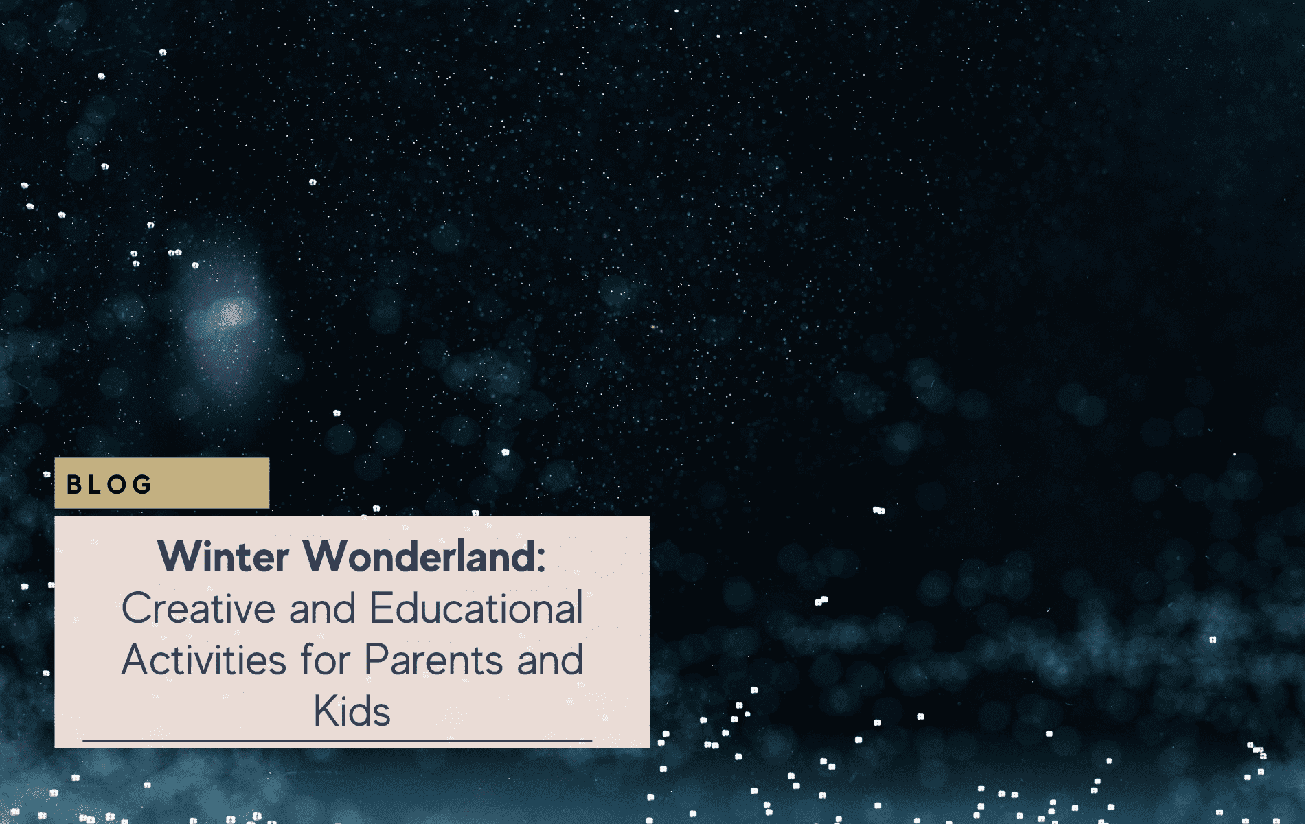 winter creative & educational activities